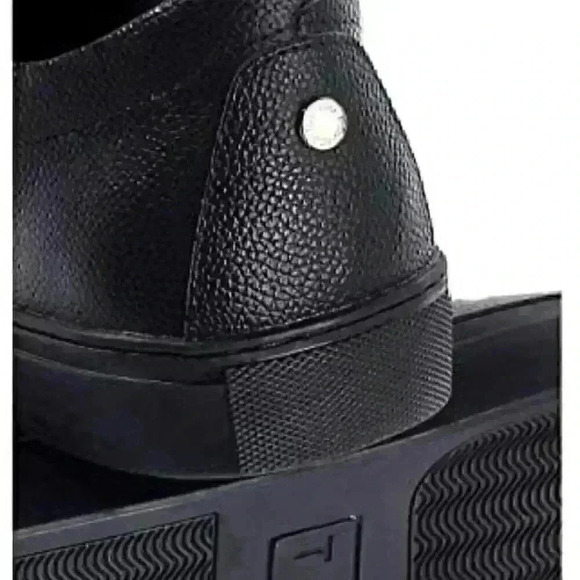 TCG Kennedy Mens Black Leather Low Top Lace Up Lifestyle Sneakers Shoes SAVE $51 - Picture 5 of 7